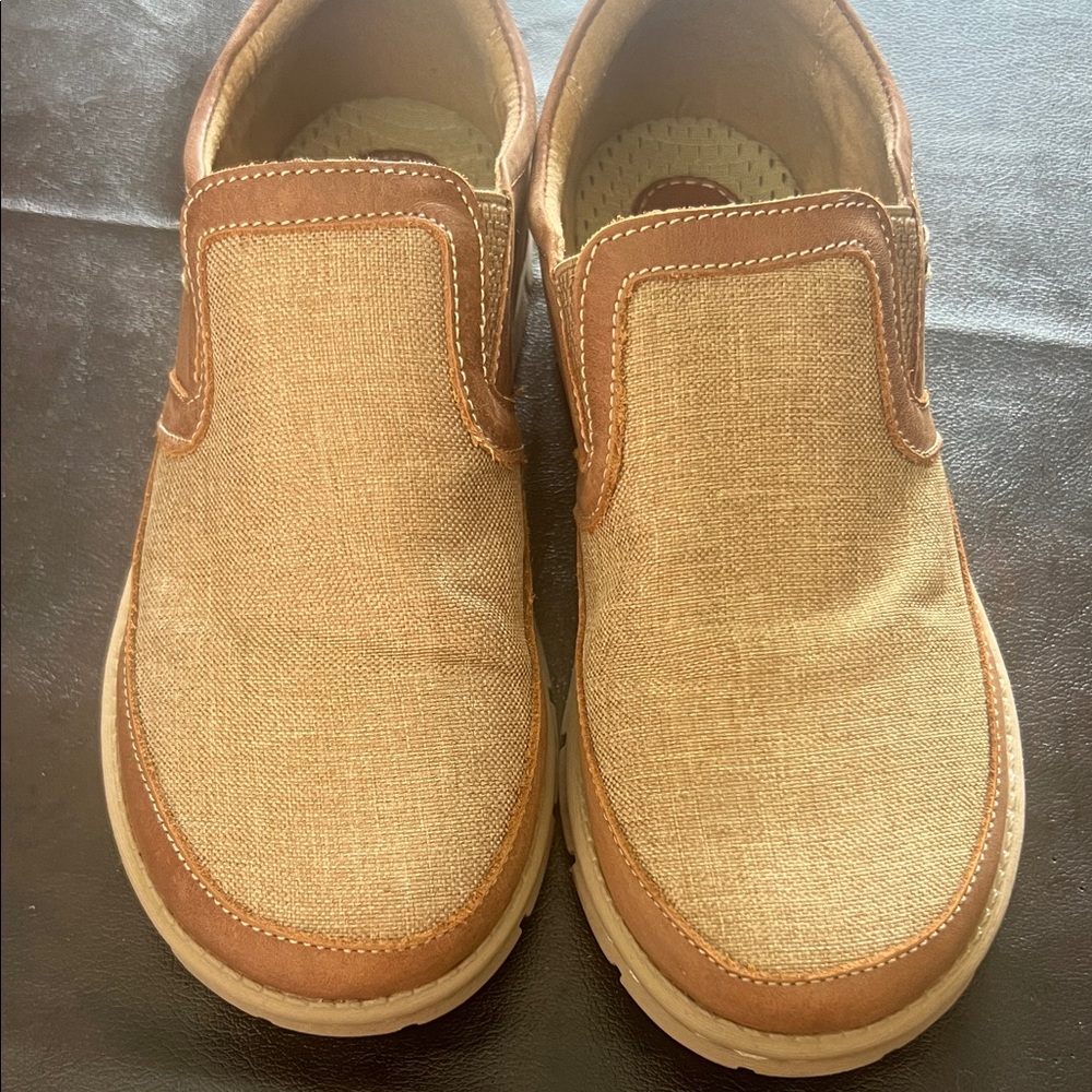 Born Tan and Brown Loafers